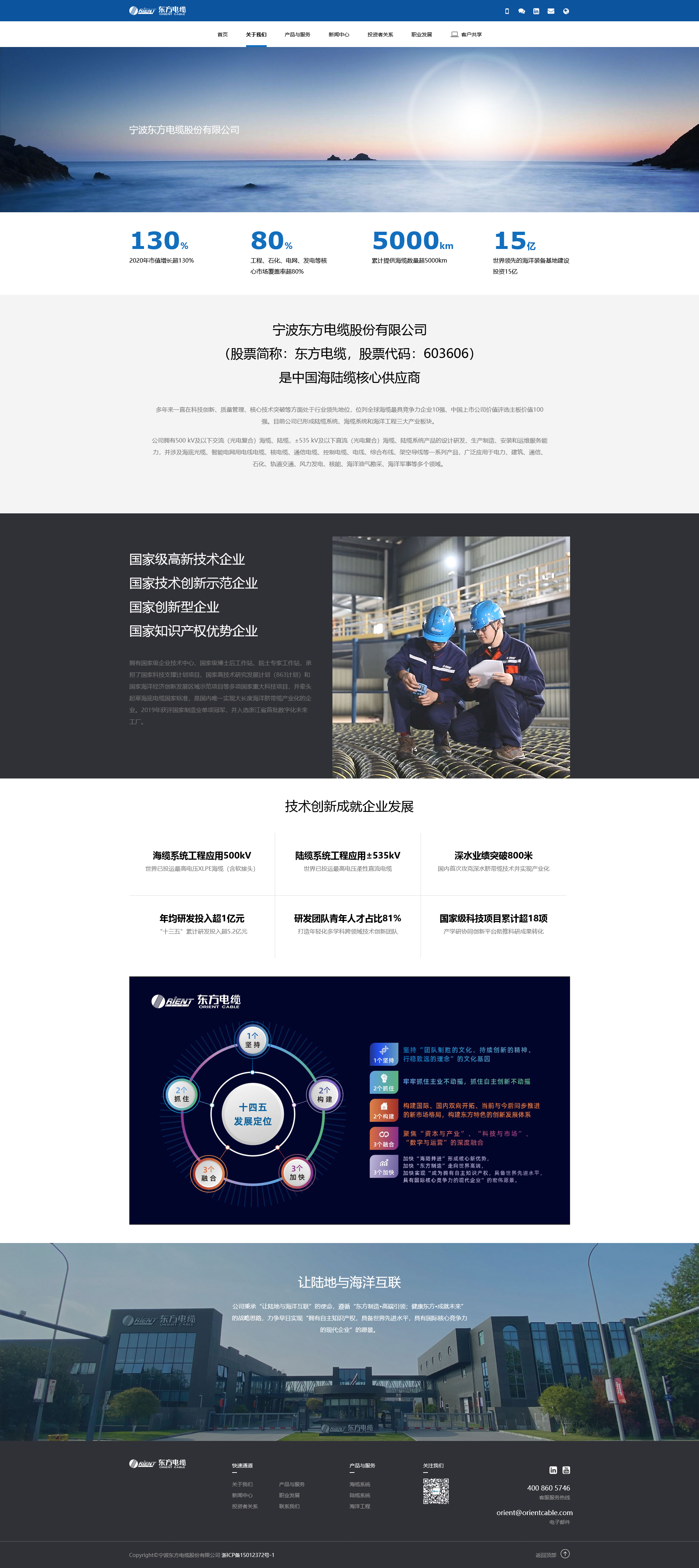东方电缆网站测评，综合打分为81分