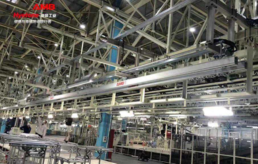 【精益生产】线边库空中轨道应用-库随人动，工具随行