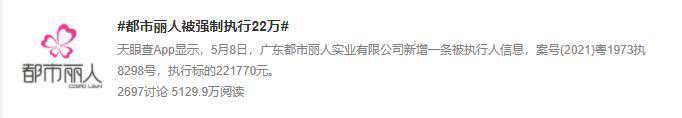 都市丽人“被强制执行22万”引热议，又陷著作权合同纠纷